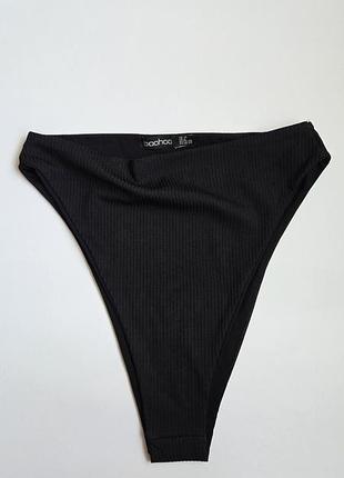 Плавки от купальника женские boohoo высокие m / плавки в рубчик / купальник
