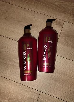 Шампунь + кондиціонер protein smoothness для гладенького та доглянутого волосся