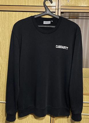 Свитшот carhartt college script sweat black white.оригинал.