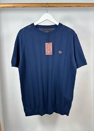 Loro piana metal logo lacivert футболка з розкішним дизайном нова розмір xl  old money