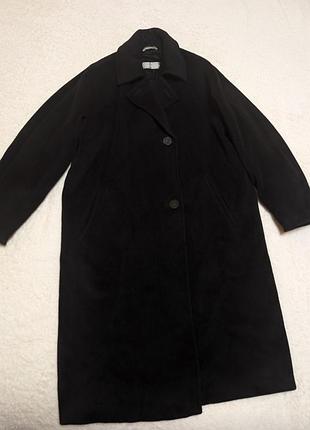 Пальто maxmara м 38 мех original черное