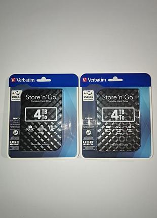 Портативний жорсткий диск verbatim store 'n' go usb 3.0 4tb