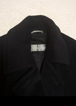 Пальто max mara м 38 хутро original чорне 2