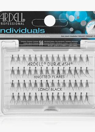 Накладні вії ardell professional individuals duralash knotted flares long black