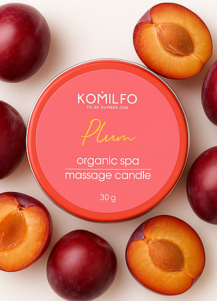 Масажна свічка massage candle — plum komilfo, 30г
