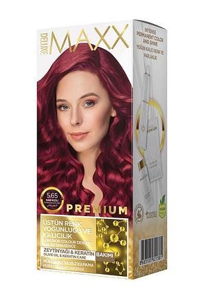 Краска для волос maxx deluxe 5.65 гранатово-красный, 50 мл+50 мл+10 мл