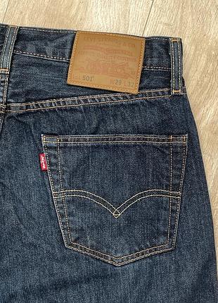 Джинси чоловічі levi’s 501 premium w29 l32, темно-сині