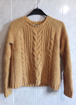 Primark — яскраво-жовтий светр із косами. 5