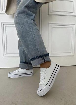 Кеды на платформе  белые от primark uk7eur 40