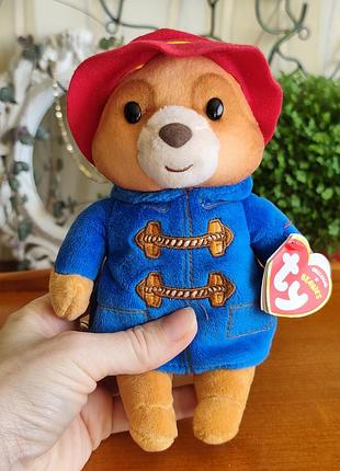 Оригінальна м'яка іграшка ведмедик паддінгтон ty beanie babies paddington bear