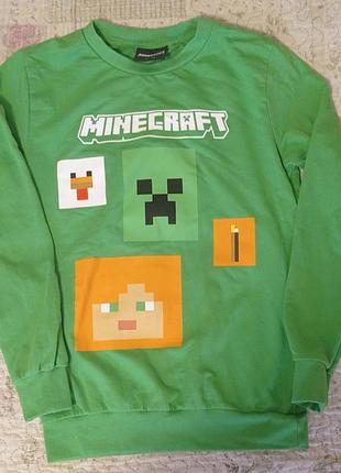 Світшот для хлопчика minecraft зелений, зріст 146/152