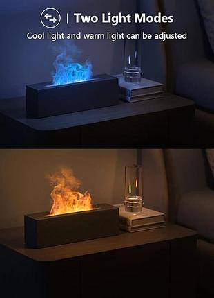 Диффузор эфирных масел ankrs shiawase flame diffuser & humidifier увлажнитель воздуха/диффузор с подсветкой 3