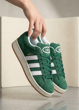 Кросівки трендові оригінал adidas campus green  р.45 1/3 устілка 29,5см