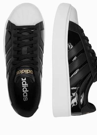 Кеди жіночі adidas superstar чорні з білим