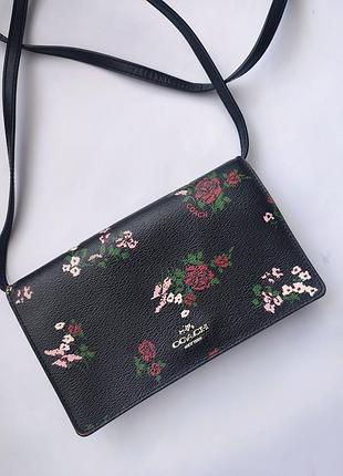 Брендовая кожаная сумка клатч портмоне органайзер от бренда coach оригинал