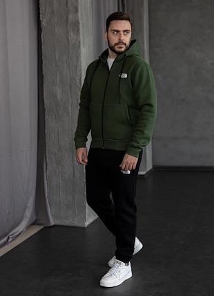 Костюм мужской the north face зима худи, штаны + носки в подарок