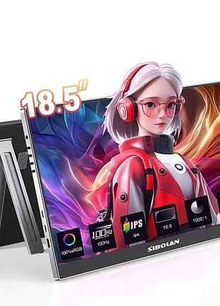 Портативний монітор sibolan s14-185ac black 18.5" 1920x1080 100 гц