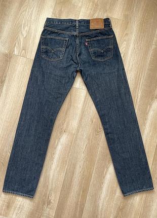 Джинси чоловічі levi’s 501 premium темно-сині w30 l32