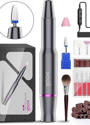 Манікюрний фрезер xoali electric nail drill nd02 професійний фрезер для манікюру 12 в 1, 25000 об/хв