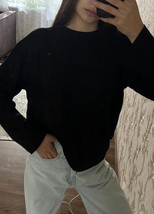 Жіночий світшот zara оверсайз чорний
