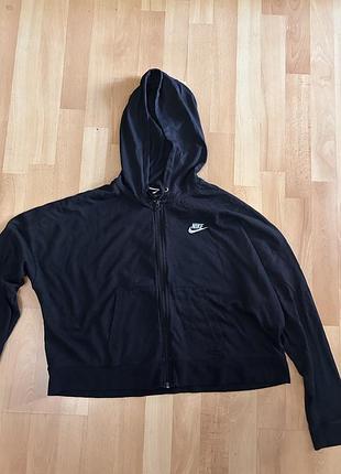 Жіноче худі nike чорне на змійці