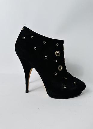 Ботильйони жіночі giuseppe zanotti чорні замшеві