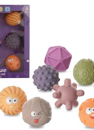 Сенсорные игрушки для купания 9 шт развивающие мягкие фигурки от 6 месяцев (1035)