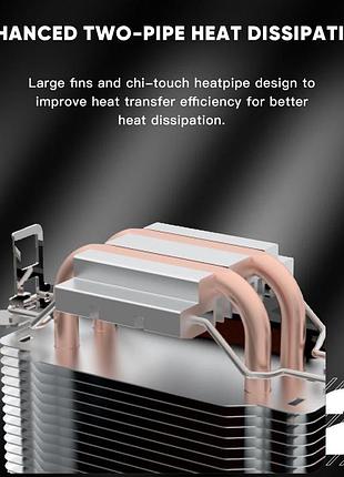 Кулер для процесора jungle leopard a200 plus cpu cooler series 3-pin 12 в вентилятор до 1900 об/хв 6