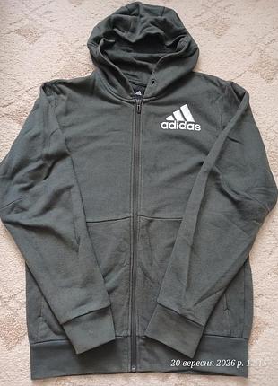 Кофта чоловіча adidas на змійці, хакі