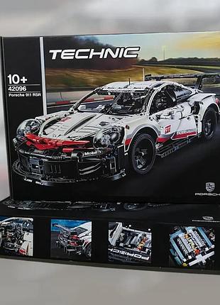 Конструктор technic porsche 911 rsr 1580 деталей сумісний із lego-лего