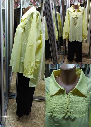 Жіноча блуза жовта,s розмір 3xl, котон, поліестер shein curve