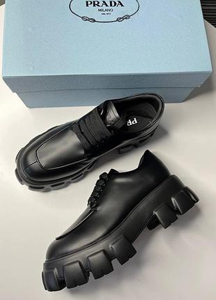 Шкіряні лофери prada 4
