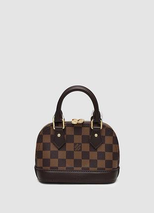 💎 louis vuitton nano alma bag damier ebene canvas 16 х 12 х 8 см