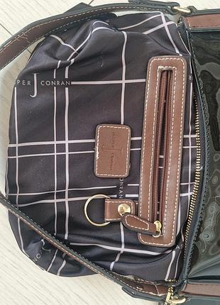 Сумка жіноча jasper conran чорна лакована 6