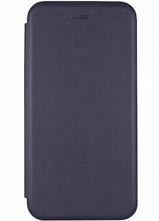 Кожаный чехол-книжка classy для samsung galaxy a37 5g темно-синий