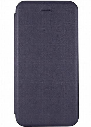 Кожаный чехол-книжка classy для motorola edge 40 темно-синий