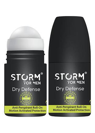 Мужской роликовый дезодорант-антиперспирант storm dry defense, 50 мл