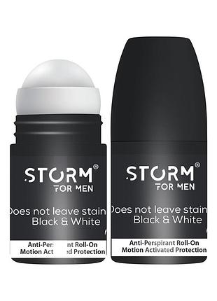 Мужской роликовый дезодорант-антиперспирант storm invisible black, 50 мл