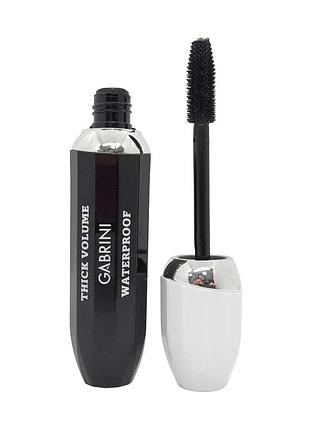 Водостійка туш для вій gabrini thick volume, 12 мл
