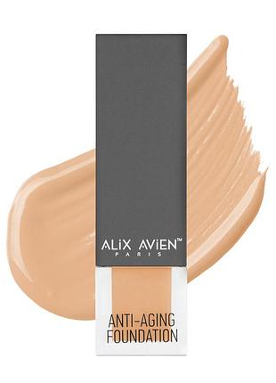 Омолаживающая тональная основа с spf 15 alix avien, 504 natural beige, 35 мл