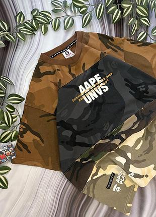 Оверсайз aape футболка a bathing ape bape m supreme style