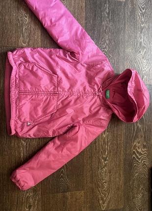 Куртка для дівчинки benetton рожева