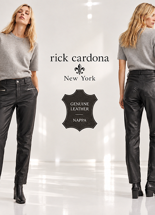 Rick cardona new york штани із натуральної м'якої шкіри наппа