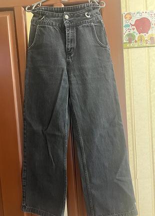 Джинси жіночі wide leg графітові