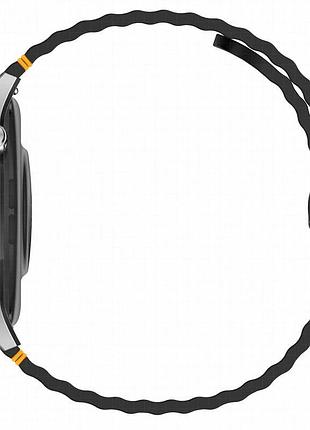 Силиконовый ремешок wavy для smart watch 20mm black 4