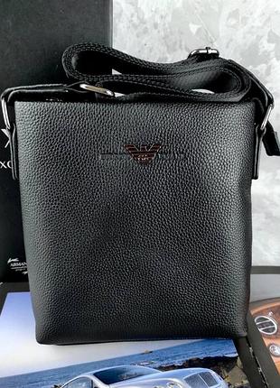 Кожаная мужская сумка armani армани