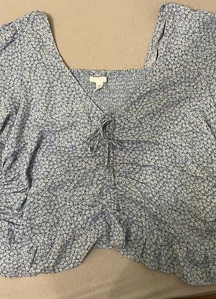 Блуза жіноча h&m з квітковим принтом