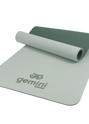 Коврик для фитнеса и йоги gemini sport tpe+tc 6мм ge-60025