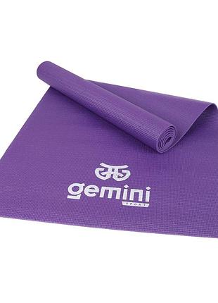 Килимок для фітнесу та йоги pvc gemini sport pvcy-4pur 173см 61см 4мм фіолетовий