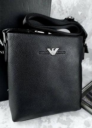 Кожаная мужская сумка armani армани